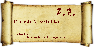 Piroch Nikoletta névjegykártya